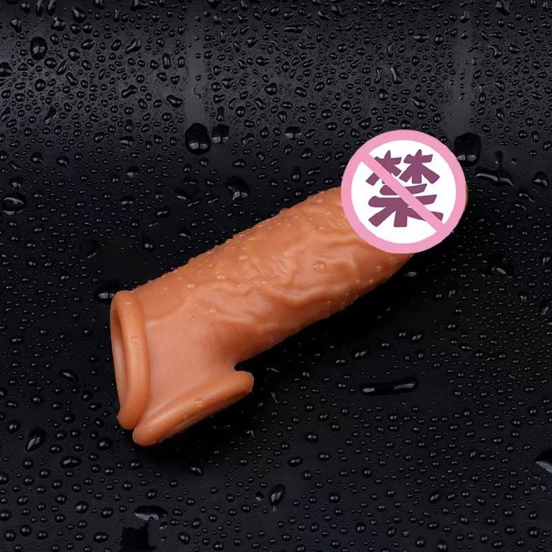 Ultra-Realistic Textured Extension Sleeve with Dual-Stimulation Base