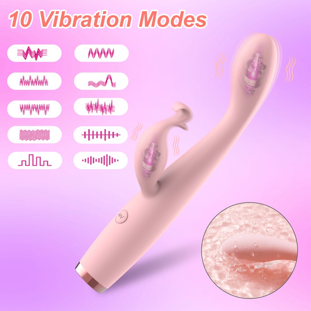 Dual-ended heated vibrating wand in soft pink
