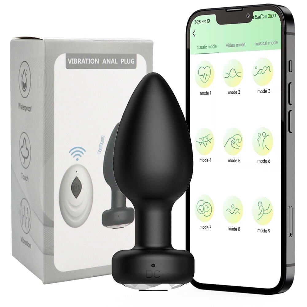Wireless electric diamond-style anal plug