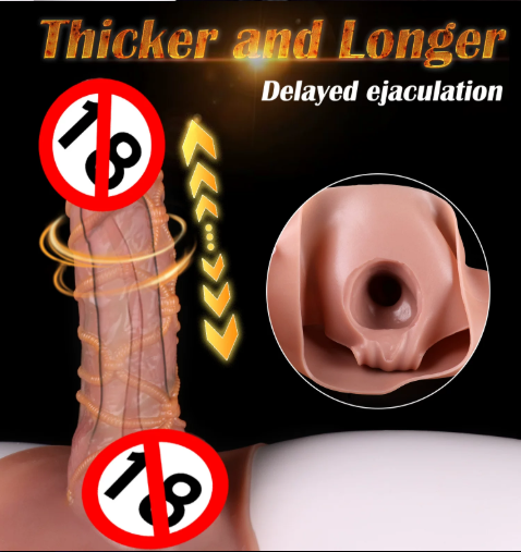 Thicker Longer Delay Sleeve for Adults