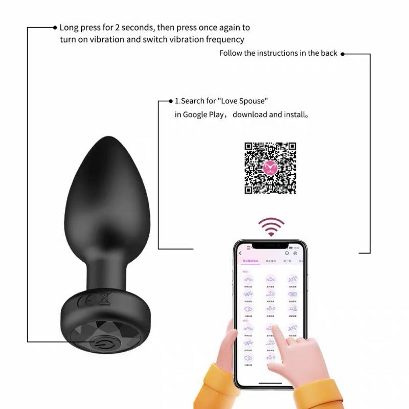 APP-Controlled Electric Anal Plug – Smart Vibrating Butt Plug