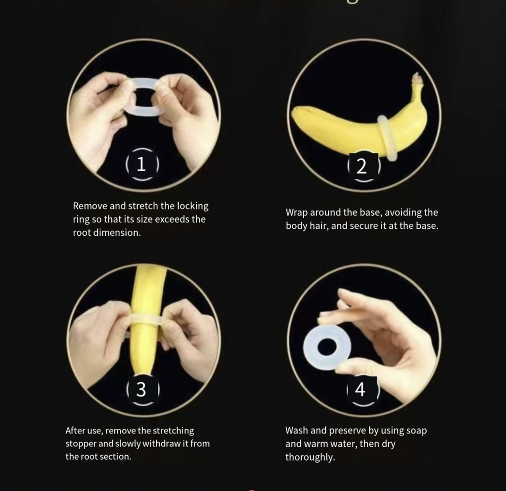 3-Piece Reusable Penis Ring Set – Flexible Stretch Cock Rings
