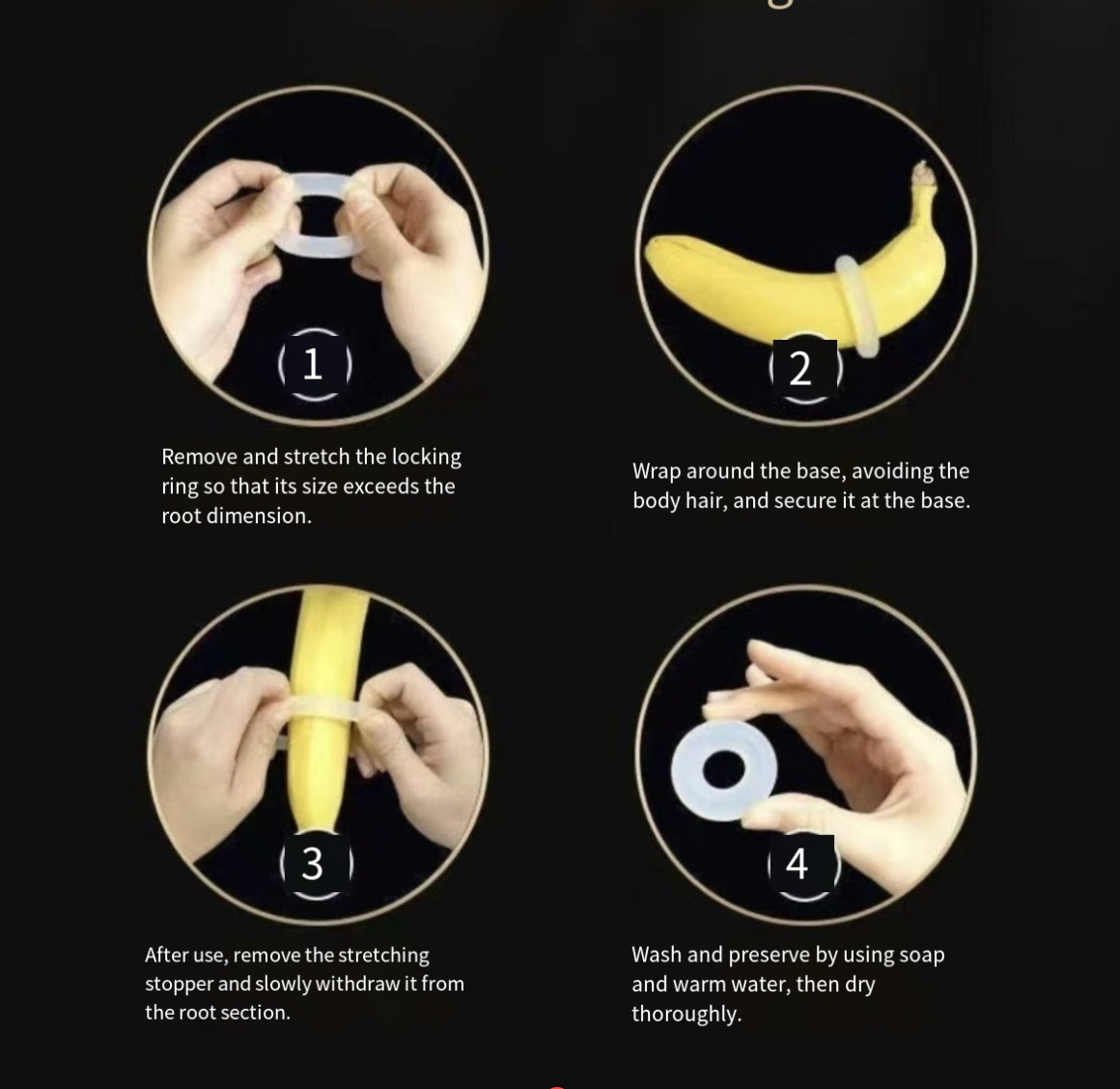 3-Piece Reusable Penis Ring Set – Flexible Stretch Cock Rings